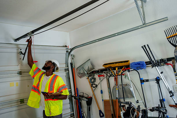 Professional Garage Door Panel Replacement technician working in Kechi, KS